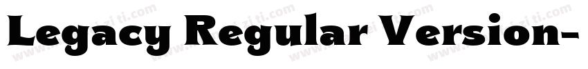 Legacy Regular Version字体转换